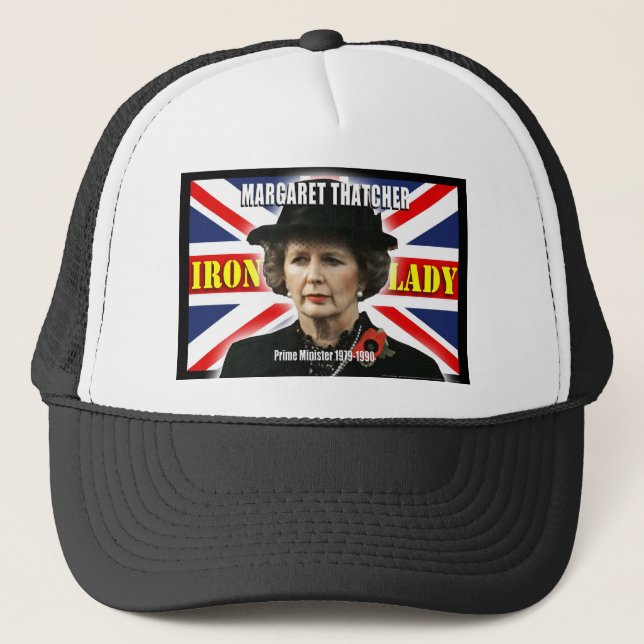 Margaret Thatcher Prime Minister Trucker Hat (Front)
