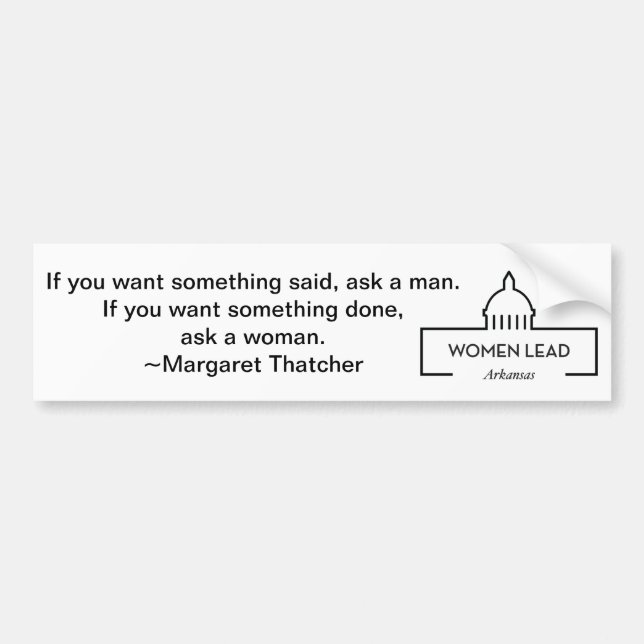 Margaret Thatcher Quote Bumper Sticker (Front)