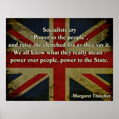 Margaret Thatcher Quote Poster