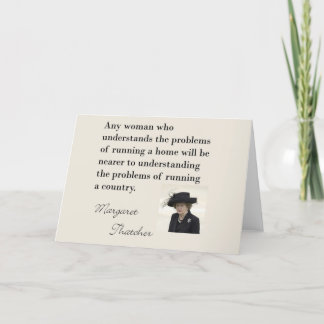 Margaret Thatcher Quote "Running a country..." Card