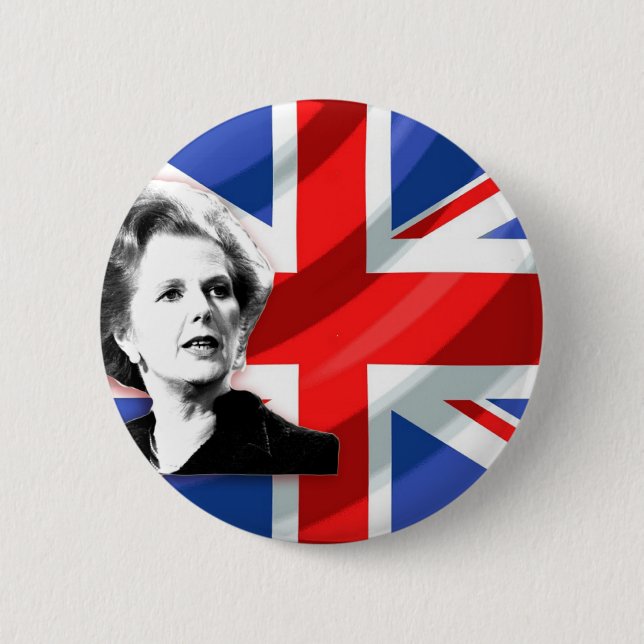 Margaret Thatcher Union Jack Button (Front)