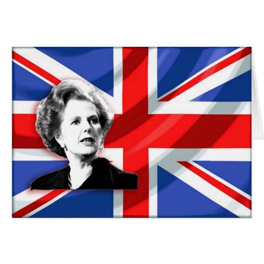 Margaret Thatcher Union Jack Cards (Front Horizontal)