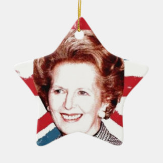 MARGARET THATCHER UNION JACK CERAMIC ORNAMENT
