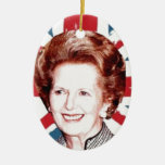 Margaret Thatcher Union Jack Ceramic Ornament at Zazzle