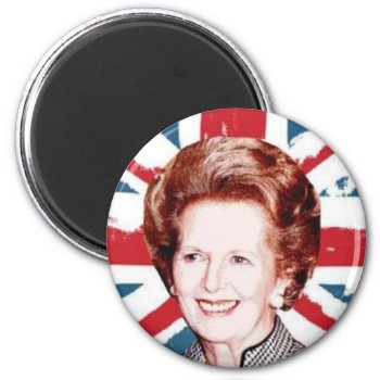 Margaret Thatcher Union Jack Magnet by Bubbleprint at Zazzle