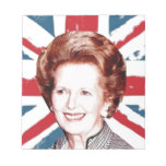 Margaret Thatcher Union Jack Notepad at Zazzle