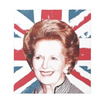 Margaret Thatcher Union Jack Notepad by Bubbleprint at Zazzle