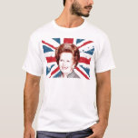Margaret Thatcher Union Jack T-shirt at Zazzle