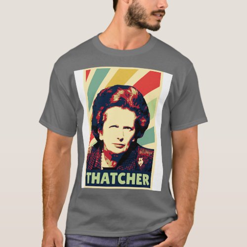 Margaret Thatcher Vintage Colors T_Shirt