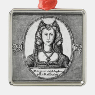 Margaret Tudor with two of her husbands Metal Ornament