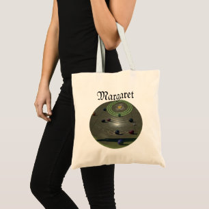 Margaret's Name Logo, Lawn Bowls Tote Bag, Bag