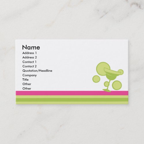 Margarita and Stripes Business Card