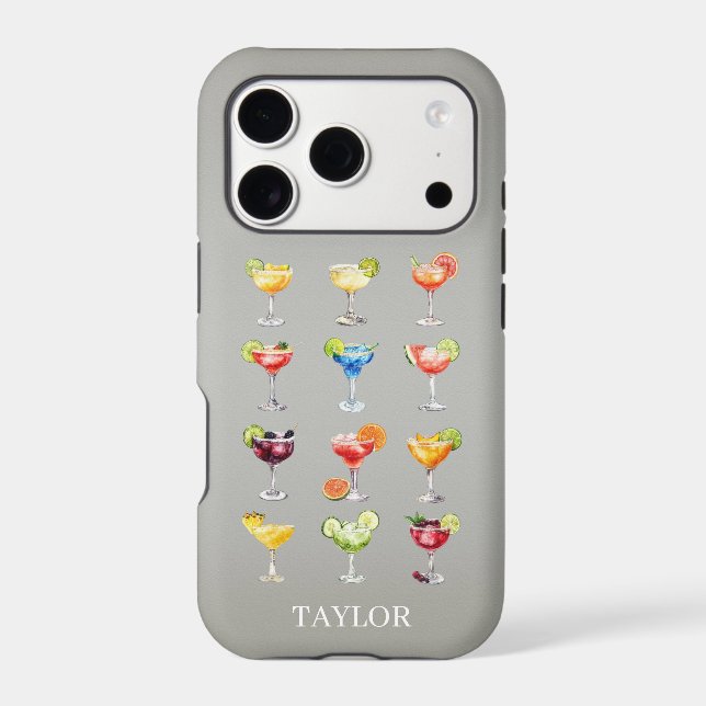 Margarita Anyone Monogrammed Case-Mate iPhone Case (Back)