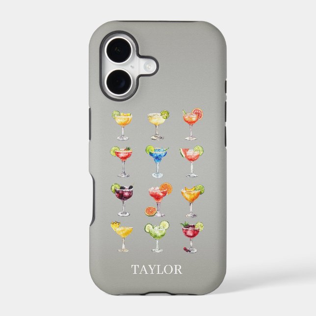 Margarita Anyone Monogrammed Case-Mate iPhone Case (Back)