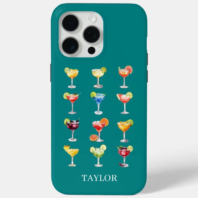 Margarita Anyone Monogrammed Case-Mate iPhone Case (Back)