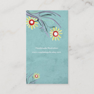 Margarita aqua nature spirals old business card