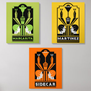 Margarita Art Deco Cocktail Acrylic Photo Tile