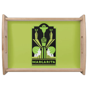  Margarita Art Deco Cocktail Serving Tray