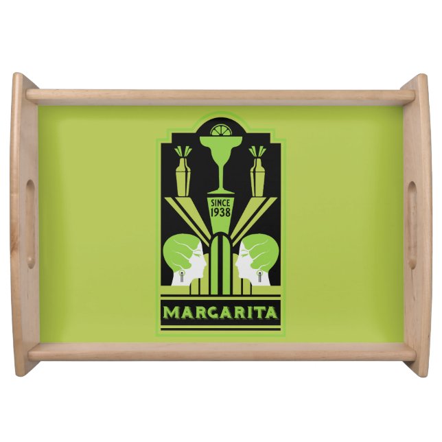  Margarita Art Deco Cocktail Serving Tray (Front)