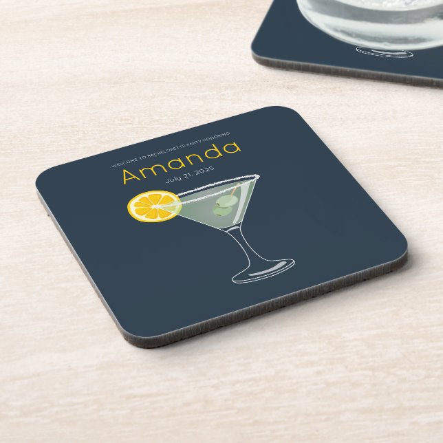 Margarita Bachelorette Party  Beverage Coaster (Left Side)
