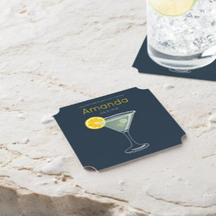 Margarita Bachelorette Party  Square Paper Coaster
