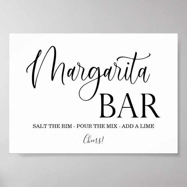 Margarita Bar wedding sign Poster (Front)