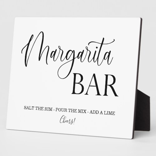 Margarita Bar wedding sign Tabletop Plaque 