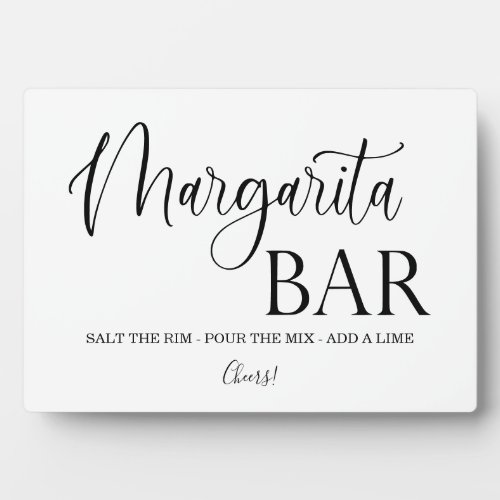 Margarita Bar wedding sign Tabletop Plaque 