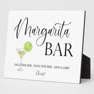 Margarita Bar wedding sign Tabletop Plaque