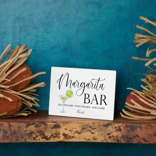Margarita Bar wedding sign Tabletop Plaque Zazzle
