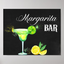 Margarita Bar with Black Background