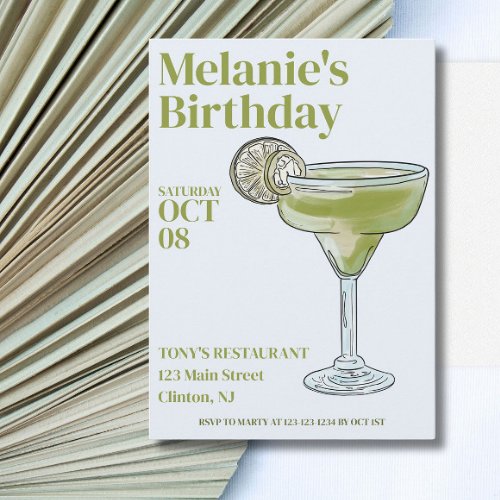 Margarita Birthday Party  Invitation