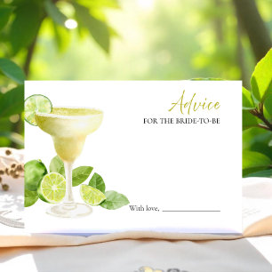 Margarita Bridal Shower Advice for the Bride Card
