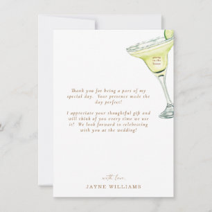 Margarita Bridal Shower Message Thank You Invitation