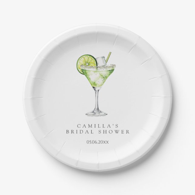 Margarita Bridal Shower  Paper Plates (Front)