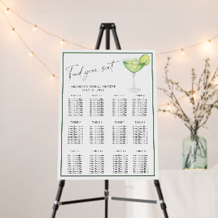 Margarita Bridal shower seating chart Foam Board
