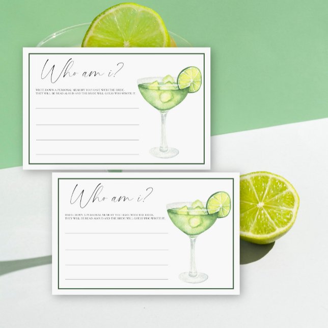 Margarita Bridal shower Who am I game Stationery (Creator Uploaded)