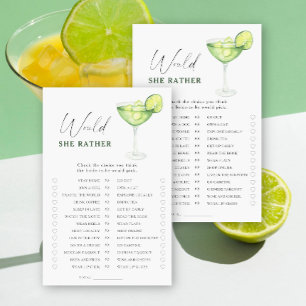 Margarita bridal shower Would she rather game