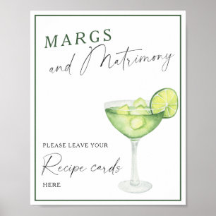 Margarita bridal shower Your recipe card here Poster