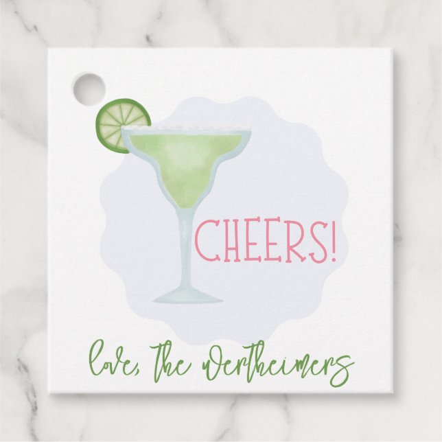 Margarita Cheers Favor Tags (Front)