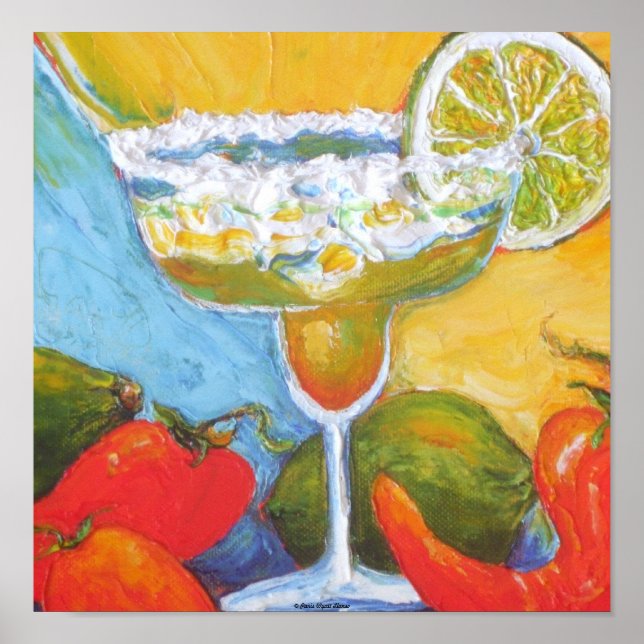 Margarita & Chili Peppers Fine Art Poster (Front)