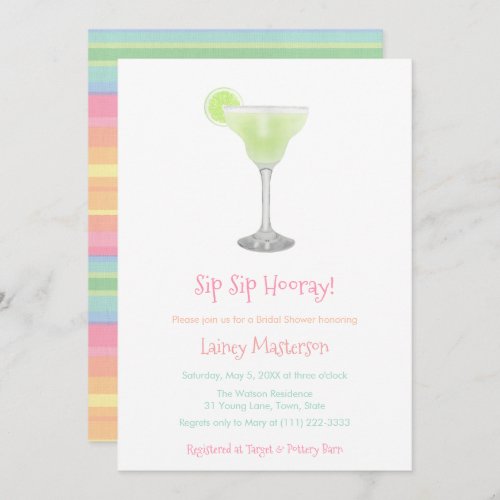 Margarita Cinco De Mayo Bridal Shower Party Invitation