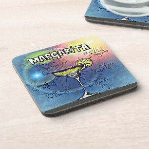 Margarita Cocktail (#9 of 12 Drink Recipe Sets) Beverage Coaster