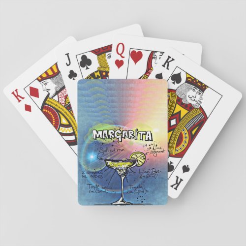 Margarita Cocktail 9 of 12 Drink Recipe Sets Playing Cards