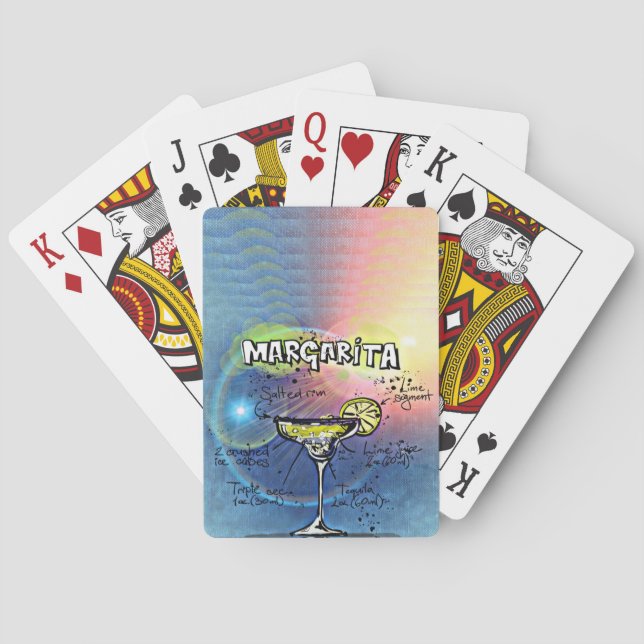 Margarita Cocktail (#9 of 12 Drink Recipe Sets) Poker Cards (Back)