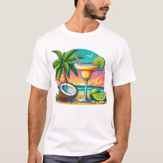margarita cocktail illustration summer T-Shirt