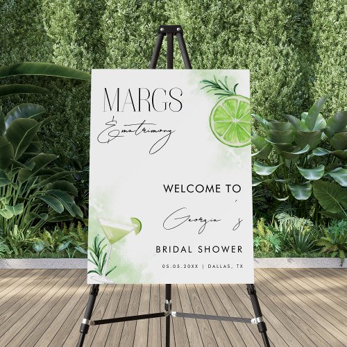 Margarita Cocktail Lime Bridal Shower Welcome Sign