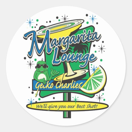 Margarita_Cocktail_Lounge Classic Round Sticker