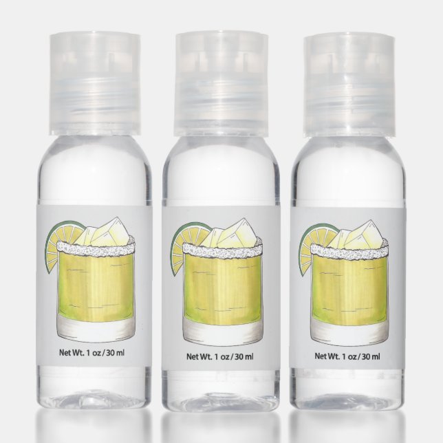 Margarita Cocktail Mixed Drink Bar Mixologist Hand Sanitizer (Set)