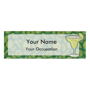 Margarita cocktail name tag